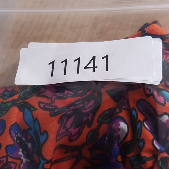 BEACH RIOT Womens Swimwear XS Orange Floral Halter Bikini Top VICTORIA - Picture 8 of 8